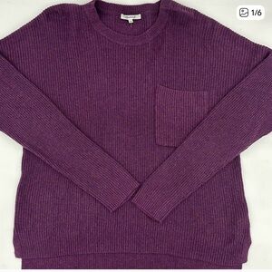 Madewell Women's Purple Crewneck Sweater